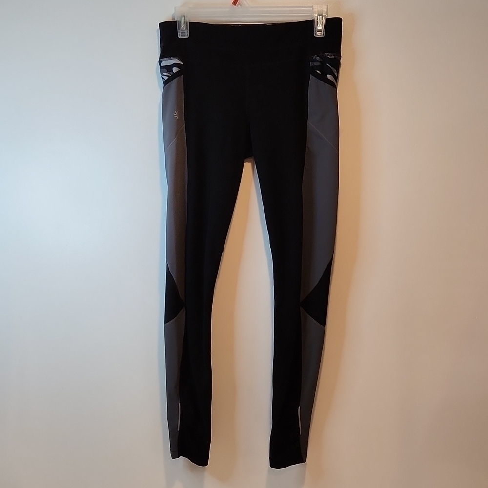 Athleta Leggings Stretch Pants Running Work Out Women's Size Small Black/Gray